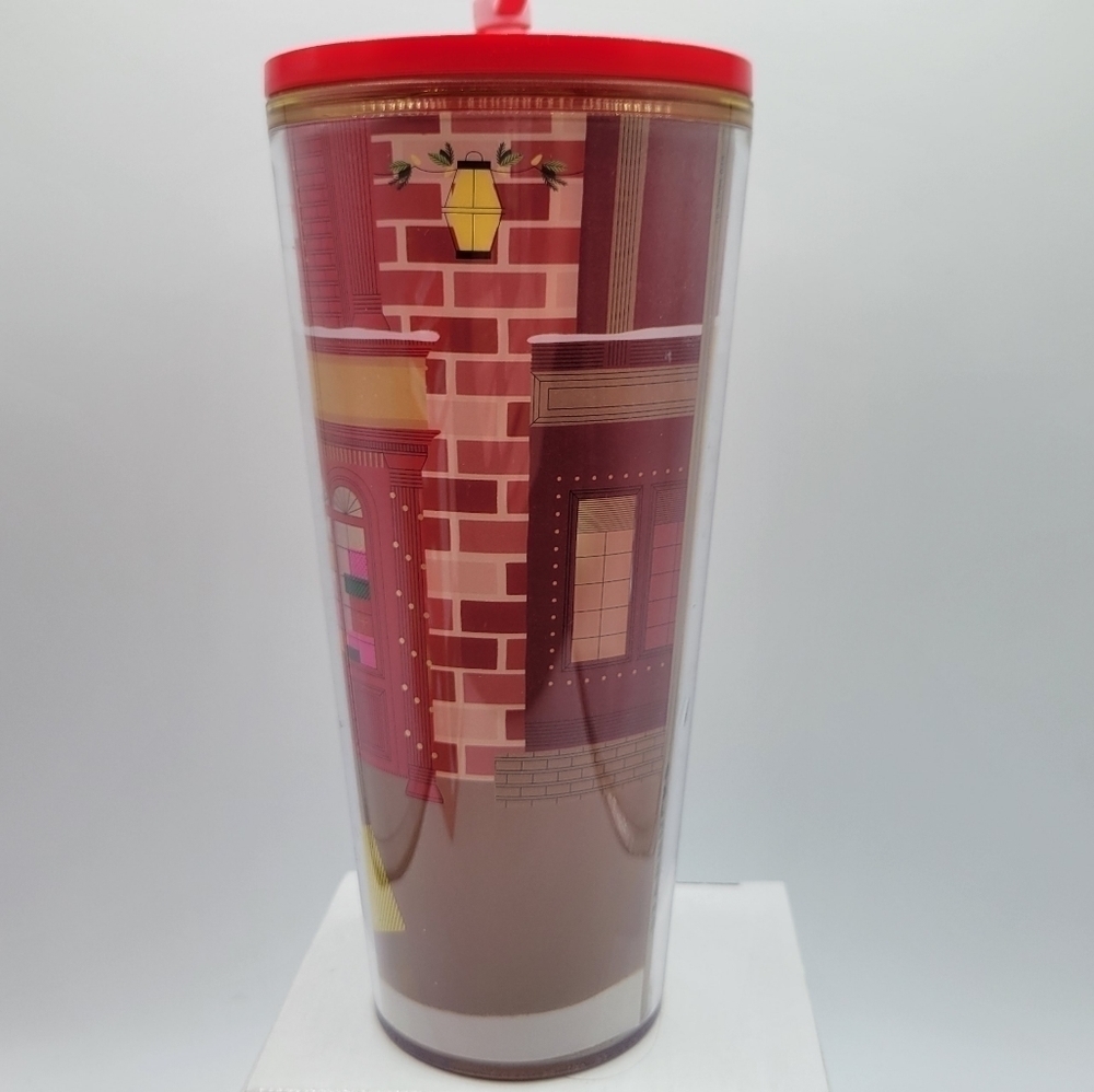 Starbucks Christmas Shopping Bear Cold Cup tumbler With Straw Topper - Picture 3 of 10